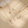 Wholesale Women's Geometric Baroque Imitation Pearl Stainless Steel 18K Electroplated Necklace Light Luxury Jewelry