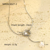 Wholesale Women's Geometric Baroque Imitation Pearl Stainless Steel 18K Electroplated Necklace Light Luxury Jewelry
