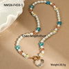 Wholesale Women's Geometric Baroque Imitation Pearl Stainless Steel 18K Electroplated Necklace Light Luxury Jewelry