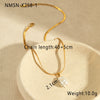 Wholesale Women's Geometric Baroque Imitation Pearl Stainless Steel 18K Electroplated Necklace Light Luxury Jewelry