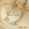 Wholesale Women's Geometric Baroque Imitation Pearl Stainless Steel 18K Electroplated Necklace Light Luxury Jewelry