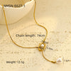Wholesale Women's Geometric Baroque Imitation Pearl Stainless Steel 18K Electroplated Necklace Light Luxury Jewelry