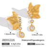 Wholesale Women's Geometric Butterfly Pendant Earrings Stainless Steel Vacuum Real Gold Plated