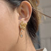 Wholesale Women's Geometric Butterfly Pendant Earrings Stainless Steel Vacuum Real Gold Plated