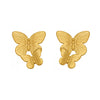 Wholesale Women's Geometric Butterfly Texture Stainless Steel Goldplated Earrings Niche Highend Design