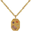 Wholesale Women's Geometric Cartoon Plant Flowers Square Star Galaxy Furnace Real Gold Electroplated Titanium Steel Necklace
