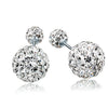 Wholesale Women's Geometric Cartoon Style S925 Sterling Silver Stud Earrings With Inlaid Crystal