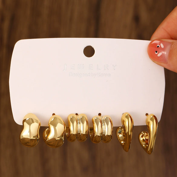 Wholesale Women's Geometric Ccb Electroplated Earrings