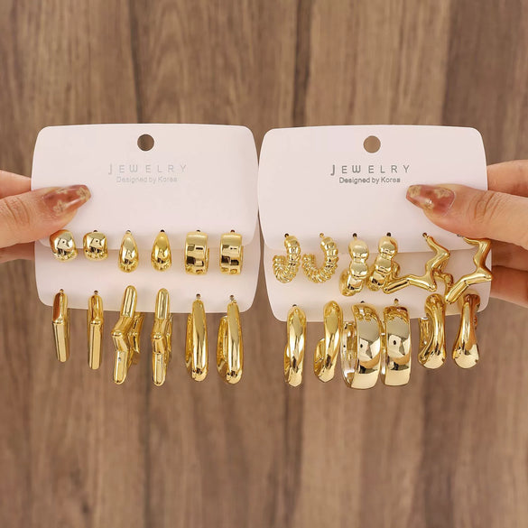 Wholesale Women's Geometric Ccb Electroplated Earrings