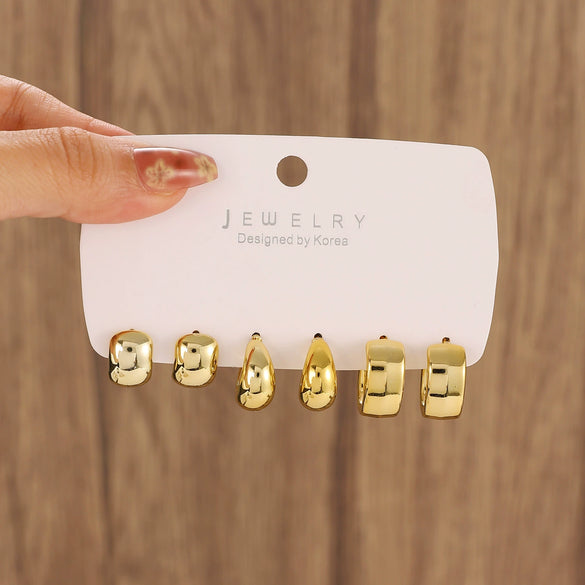 Wholesale Women's Geometric Ccb Electroplated Earrings