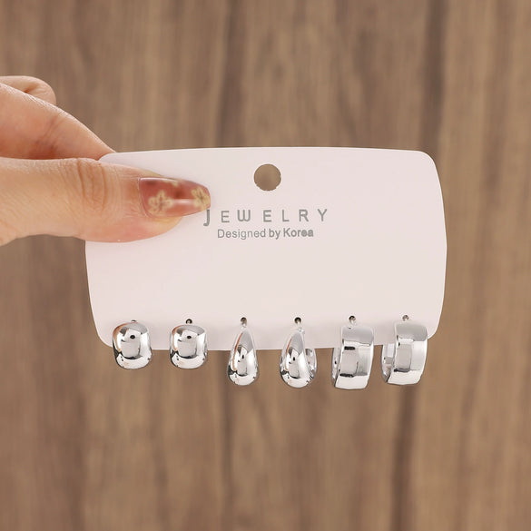 Wholesale Women's Geometric Ccb Electroplated Earrings