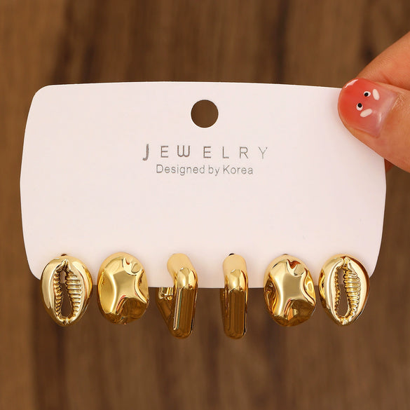 Wholesale Women's Geometric Ccb Electroplated Earrings