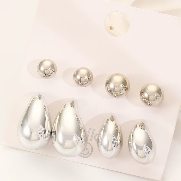Wholesale Women's Geometric Ccb Electroplated Earrings