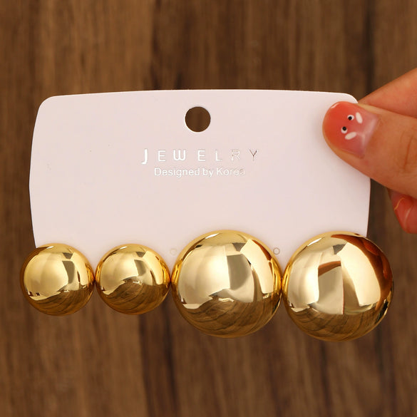 Wholesale Women's Geometric Ccb Electroplated Earrings