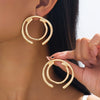 Wholesale Women's Geometric Circle Alloy And Stainless Steel Electroplated Earrings
