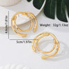 Wholesale Women's Geometric Circle Alloy And Stainless Steel Electroplated Earrings