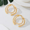 Wholesale Women's Geometric Circle Alloy And Stainless Steel Electroplated Earrings