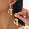 Wholesale Women's Geometric Circle Dolphin Electroplated Alloy And Stainless Steel Earrings