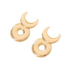 Wholesale Women's Geometric Circle Moon Alloy Electroplated Earrings With Stainless Steel Ear Needles