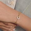 Wholesale Women's Geometric Circle Pattern Titanium Steel And Stainless Steel Electroplated Necklace And Bracelet Jewelry Set