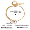 Wholesale Women's Geometric Circle Pattern Titanium Steel And Stainless Steel Electroplated Necklace And Bracelet Jewelry Set