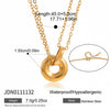 Wholesale Women's Geometric Circle Pattern Titanium Steel And Stainless Steel Electroplated Necklace And Bracelet Jewelry Set