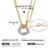 Wholesale Women's Geometric Circle Pattern Titanium Steel And Stainless Steel Electroplated Necklace And Bracelet Jewelry Set