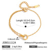 Wholesale Women's Geometric Circle Pattern Titanium Steel And Stainless Steel Electroplated Necklace And Bracelet Jewelry Set