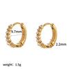 Wholesale Women's Geometric Circle Stainless Steel Diamondencrusted Hoop Earrings With Vacuum Plating In The Furnace