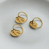 Wholesale Women's Geometric Commashaped Water Drop Open Ring Stainless Steel 18K Gold Plated
