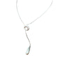 Wholesale Women's Geometric Copper Alloy Electroplated Brushed Water Drop Pendant Clavicle Necklace