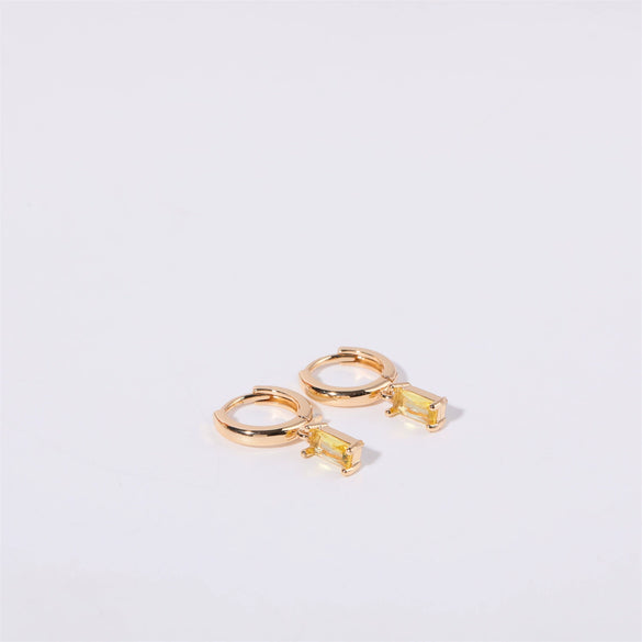 Wholesale Women's Geometric Copper Earrings With Diamond Design And High Color Retention