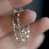 Wholesale Women's Geometric Copper Earrings With Doublelayer Chain Design And Electroplating Process