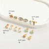 Wholesale Women's Geometric Copper Earrings With Facial Features And Expressions Style And Electroplating Treatment