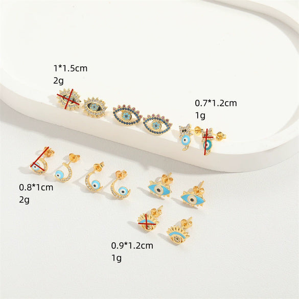 Wholesale Women's Geometric Copper Earrings With Facial Features And Expressions Style And Electroplating Treatment