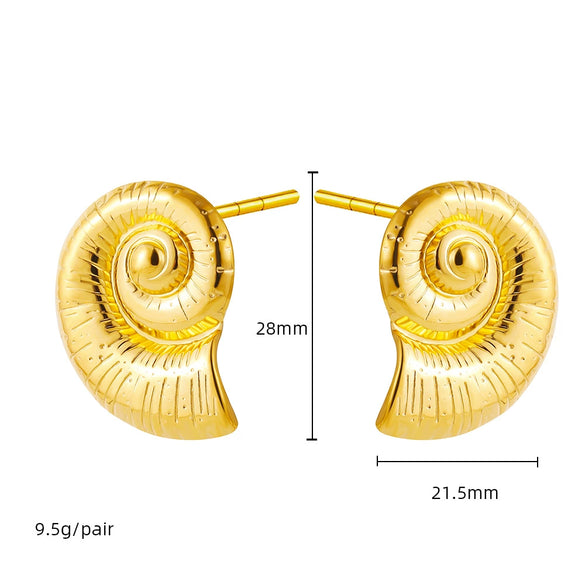Wholesale Women's Geometric Copper Earrings With Striped Texture Electroplated In Fashion Style