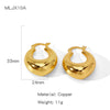 Wholesale Women's Geometric Copper Earrings With Texturized Electroplating