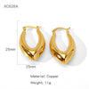 Wholesale Women's Geometric Copper Earrings With Texturized Electroplating