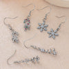Wholesale Women's Geometric Copper Electroplated Christmas Earrings With 925 Silver Ear Needles