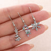 Wholesale Women's Geometric Copper Electroplated Christmas Earrings With 925 Silver Ear Needles
