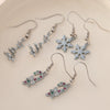 Wholesale Women's Geometric Copper Electroplated Christmas Earrings With 925 Silver Ear Needles