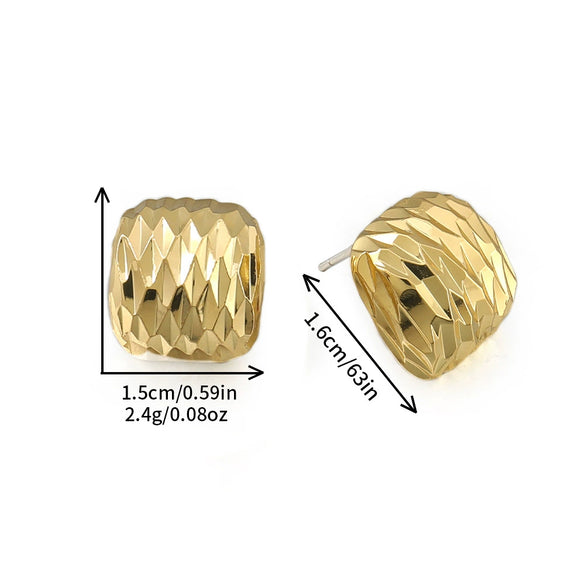 Wholesale Women's Geometric Copper Electroplated Diamond Earrings