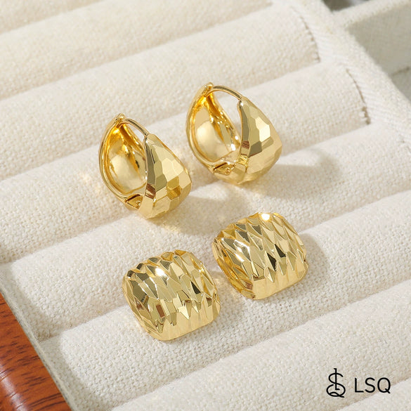 Wholesale Women's Geometric Copper Electroplated Diamond Earrings