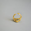 Wholesale Women's Geometric Copper Electroplated Irregular Open Ring