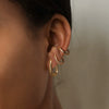 Wholesale Women's Geometric Copper Electroplated Light Luxury Gold Pigment Earrings Jewelry
