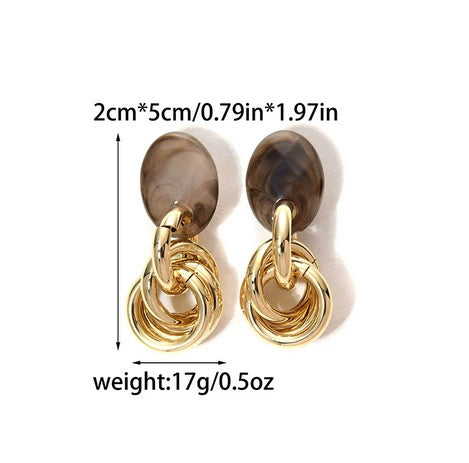 Wholesale Women's Geometric Copper Electroplated Ring Earrings