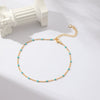 Wholesale Women's Geometric Copper Gold Plated Artificial Gemstones And Semiprecious Stones Anklet Jewelry