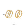 Wholesale Women's Geometric Copper Gold Plated Zircon Nonpierced Ear Clips