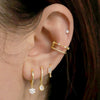 Wholesale Women's Geometric Copper Gold Plated Zircon Nonpierced Ear Clips