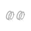 Wholesale Women's Geometric Copper Gold Plated Zircon Nonpierced Ear Clips